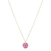 16" Necklace Gold - Reflection Small Charm October