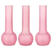4098-24-291  8 1/2" Dot Dash Bud Vase Matte Blush Rose - 24/Cs