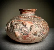 Mayan Effigy Pot. Nicoya  Culture. Nicaragua. pre-Columbian. Circa 1000 ad.