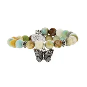 Amazonite Butterfly Charm Wrap