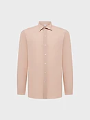 Camicia slim in cotone rosa antico