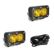 Baja Designs S2 Sport Black LED Light Pod Pair (Driving/Combo, Baja Amber) (547813)