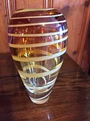 Amber Hand Blown Vase