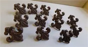 12 Cast Iron Fleur De Lis Pulls Handles Hardware New Orleans Saints Desk Dresser