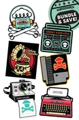 6 STICKER BUNDLE - Retro Hobbies Lover