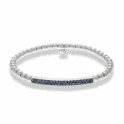 Blue Sapphire Bar Stretch Bracelet