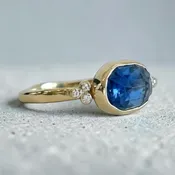 Emily Amey Blue Kyanite Ring in 14K Gold — Acorn Eagle Rock
