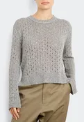 Linen Blend Pointelle Pullover