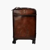 AG Brown Leather Cabin Trolley