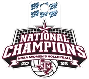2025 Texas A&M Volleyball National Champions Decal