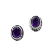 1 Stone Amethyst Earrings GZ NW 6736
