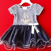 Anchor Stripe Onsie Dress