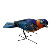 Eastern Bluebird Painted Ceramic Bird Guatemala
