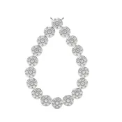 1/2 CARAT CLUSTER PEAR PENDANT