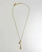 18K Gold Plate Tear Drop Thread Necklace
