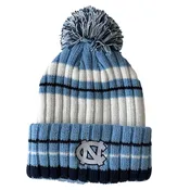 Ahead Cuff Knit Pom Beanie - White Logo