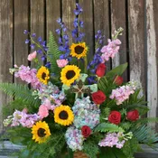 Colorful Funeral Basket
