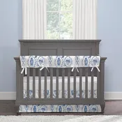 Blue-Beary Toile 5-pc Crib Bedding Set