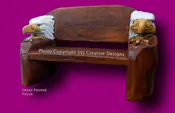 BEN-32:  HUGE CONCRETE EAGLE BENCH