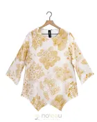 KINI ZAMORA - Toile Piʻapa 3/4 Sleeve Top