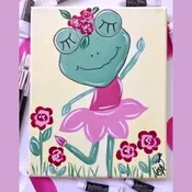 Art To Go paint kit "Dancing Frog" | The Painted Petal | Art Design Studio | Sanford NC