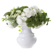 11" Ranunculus, Queen Anne Lace Arrangement