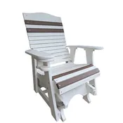 2' Comfy Glider - White with Brown accent