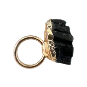 Black Tourmaline Napkin Rings (Set of 2)