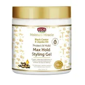 African Pride Black Castor Jojoba Oil Max Hold Styling Gel 18 oz