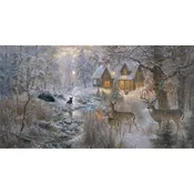 3 WISHES - Under the Moonlight by Abraham Hunter - Winter Glow Panel - Multi - PL1328