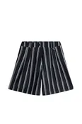 30Y Carmen Striped Long Shorts / 2-1 Stripe Print