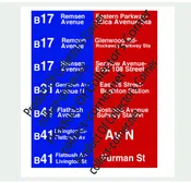 New York City Transit Bus Brooklyn Roll Sign Wall Art from the late 70’s-80’s B17, B31 & B41 Now You can have a part of History in your Home to Display or Frame!-Limited Availability Set #Poster 1