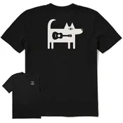 Men's Bert's Guitar Dog Short Sleeve Crusher Tee