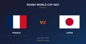 France vs Japan Tickets - Rugby World Cup 2027 Brisbane
