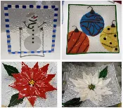 Fused Christmas Plates
