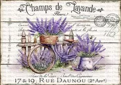 A4 Vintage Bicycle with Lavender Galore Decoupage Rice Paper - RR158