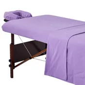 Master Massage Cotton Flannel Sheets Set (3 Piece Set) Massage Table Cover Set, Beauty Salon SPA Bed Replacement Cover, Includes Table Cover, Face Cushion Cover, Table Sheet (BLACK)