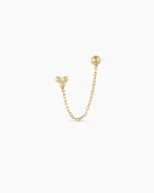 14K Gold Bali Chain Double Stud