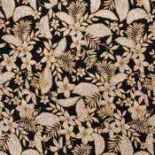 Black Tropical Stretch Cotton