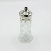 Antique Silver & Crystal Sugar Shaker