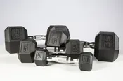 5-50 lb Rubber Coated Hex Set