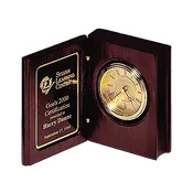 Hand-rubbed Mahogany Finish Book Clock