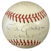 1948 New York Giants Autographed Official NL Baseball With 19 Signatures Including Johnny Mize PSA/DNA #W06937