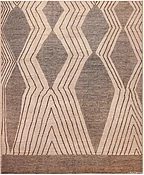 Trendy Earthy Tones Primitive Design Modern Large Rug 11723