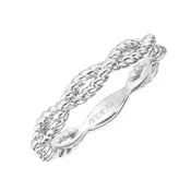 Artcarved Bridal Band No Stones Anniversary Wedding Band 14K White Gold