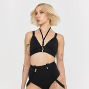 Adjustable High Support Fitness Bra - Black