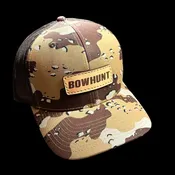 N1 Outdoors® "Bowhunt" Leather Patch Hat (Desert Camo/Brown)