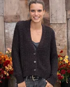 ALIANA MARLED BUTTON V CARDI CHUNKY COTTON