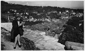 Konigstein Germany Lady with Camera Real Photo Vintage Postcard AA115941
