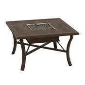 48" Square Banchetto Dining Height Fire Table